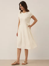 Load image into Gallery viewer, 100% Linen Natural Summer V-Neck Dress ALEXA