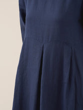 Load image into Gallery viewer, 100% Linen Bateau Neck Pleated Maxi Dress ABIGAIL
