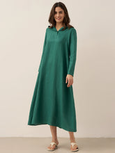Load image into Gallery viewer, 100% Linen Hooded Pullover Maxi Dress REBECCA