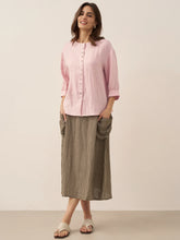 Load image into Gallery viewer, 100% Linen Button-Front Drop Shoulder Shirt EASTER