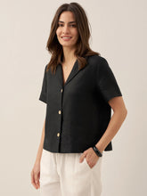 Load image into Gallery viewer, 100% Linen Button-Up Short Sleeve Shirt ORENDA