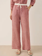 Load image into Gallery viewer, 100% Linen Elastic Waist Straight-Leg Trousers JOURDAN