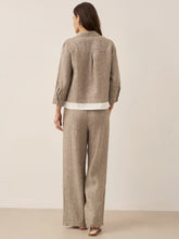 Load image into Gallery viewer, 100% Linen Elastic Waist Straight-Leg Trousers JOURDAN