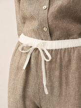 Load image into Gallery viewer, 100% Linen Elastic Waist Straight-Leg Trousers JOURDAN