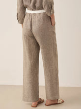 Load image into Gallery viewer, 100% Linen Elastic Waist Straight-Leg Trousers JOURDAN