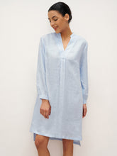 Load image into Gallery viewer, 100% Linen V-Neck Pullover Shirt Dress JADEN
