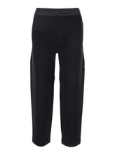 Load image into Gallery viewer, Moncler Men Black Pants With Insert Details And Logo Patch On The Front In Cotton And Tech Fabric Blend Man