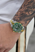 Load image into Gallery viewer, Mod Submariner Two-Tone Gold Green