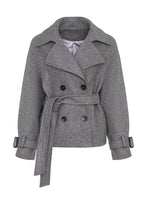 Load image into Gallery viewer, Megan Tailored Wool Blend Coat in Grey