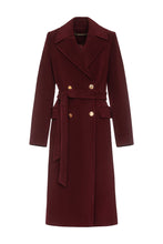 Load image into Gallery viewer, Denise Cashmere Blend Overcoat in Bordeaux