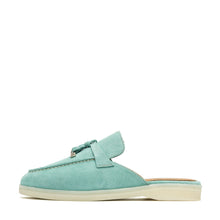 Load image into Gallery viewer, Como Suede Mules in Turquoise