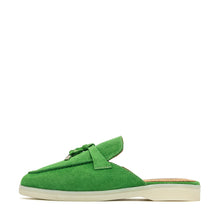 Load image into Gallery viewer, Como Suede Mules in Green