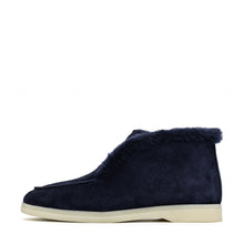 Load image into Gallery viewer, Norwood Genuine Shearling Loafer Boots in Blue