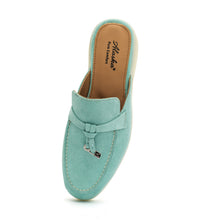 Load image into Gallery viewer, Como Suede Mules in Turquoise