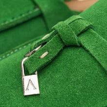 Load image into Gallery viewer, Como Suede Mules in Green