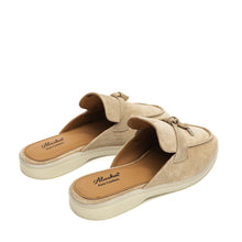 Load image into Gallery viewer, Como Suede Mules in Beige