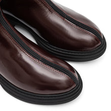 Load image into Gallery viewer, Bordeaux Leather Zip Boot