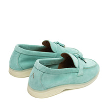 Load image into Gallery viewer, Torino Suede Loafers in Turquoise