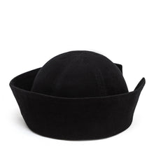 Load image into Gallery viewer, Sailor Cotton Folded Brim Hat in Black