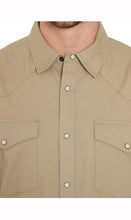 Load image into Gallery viewer, Mens Western Snap Front Button Shirt in Denim and Twill with a Stitched Yoke and Chest Pockets