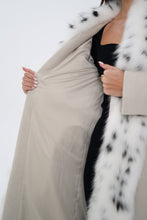 Load image into Gallery viewer, Genuine Arctic Fox Virgin Wool Wrap Coat