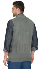 Load image into Gallery viewer, Men's Cashmere-Like Button Front Flat Knit Sweater Vest with front patch pockets