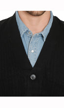 Load image into Gallery viewer, Men's Cashmere-Like Button Front Flat Knit Sweater Vest with front patch pockets