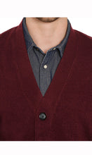 Load image into Gallery viewer, Men's Cashmere-Like Button Front Flat Knit Sweater Vest with front patch pockets