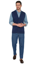 Load image into Gallery viewer, Men's Cashmere-Like Button Front Flat Knit Sweater Vest with front patch pockets