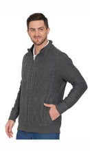 Load image into Gallery viewer, Mens Sherpa Fleece Lined Zip Front Sweater Jacket