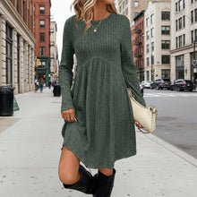 Load image into Gallery viewer, Women's Solid Color Long Sleeve Knit Dress