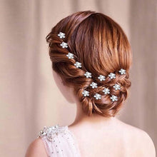 Load image into Gallery viewer, 20pcs/lot Fashion U Shape Crystal Hair Fork Flower Hair Pin Sticks For Women Wedding Bridal Shiny Jewelry Wedding Hair Accessories for Brides and Bridesmaids