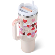 Load image into Gallery viewer, 40 Oz Tumbler With Handle Straw Insulated, Stainless Steel Spill Proof Vacuum Coffee Cup Tumbler With Lid Tapered Mug Gifts For Valentine Lover Suitable For Car Gym Office Travel