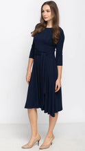 Load image into Gallery viewer, KMW Navy Side Tie Dress 2109