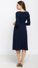 Load image into Gallery viewer, KMW Navy Side Tie Dress 2109