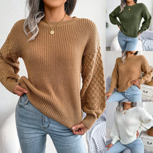 Load image into Gallery viewer, Women’s lantern sleeve knit sweater