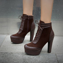 Load image into Gallery viewer, Women’s High Heel Martin Boots