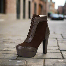 Load image into Gallery viewer, Women’s High Heel Martin Boots