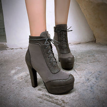 Load image into Gallery viewer, Women’s High Heel Martin Boots