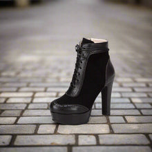 Load image into Gallery viewer, Women’s High Heel Martin Boots