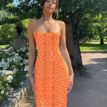 Load image into Gallery viewer, Women's Slim Fit Printed Backless Dress