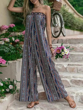 Load image into Gallery viewer, Tied Printed Tube : Wide Leg Jumpsuit