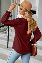 Load image into Gallery viewer, 🌸 Round Neck Flounce Sleeve T-Shirt