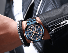 Load image into Gallery viewer, Men's Sports Waterproof Stainless Steel Watch With Chronometers And Special Date Display Unique Design Perfect Gift