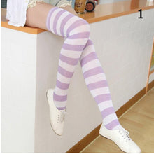 Load image into Gallery viewer, 22 Colors Sweet Cute Girls Over Knee Long Printed Thigh High Cotton Socks Plus Size Over knee Socks for Women