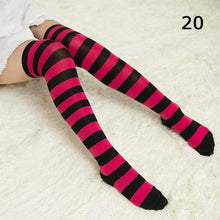Load image into Gallery viewer, 22 Colors Sweet Cute Girls Over Knee Long Printed Thigh High Cotton Socks Plus Size Over knee Socks for Women