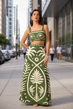 Load image into Gallery viewer, Women's Floral Printed Camisole & High-Waisted Midi Skirt Set