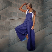 Load image into Gallery viewer, Women’s wide leg denim overalls