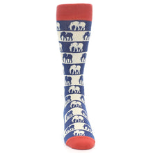 Load image into Gallery viewer, Blue Red Elephants Men's Dress Socks - Men's Size 8-12