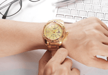 Load image into Gallery viewer, Men's Luxury Stainless steal Waterproof Watch With Day And Date Display Unique Design Perfect Gift In Modern Metal Men Wrist Watch Design